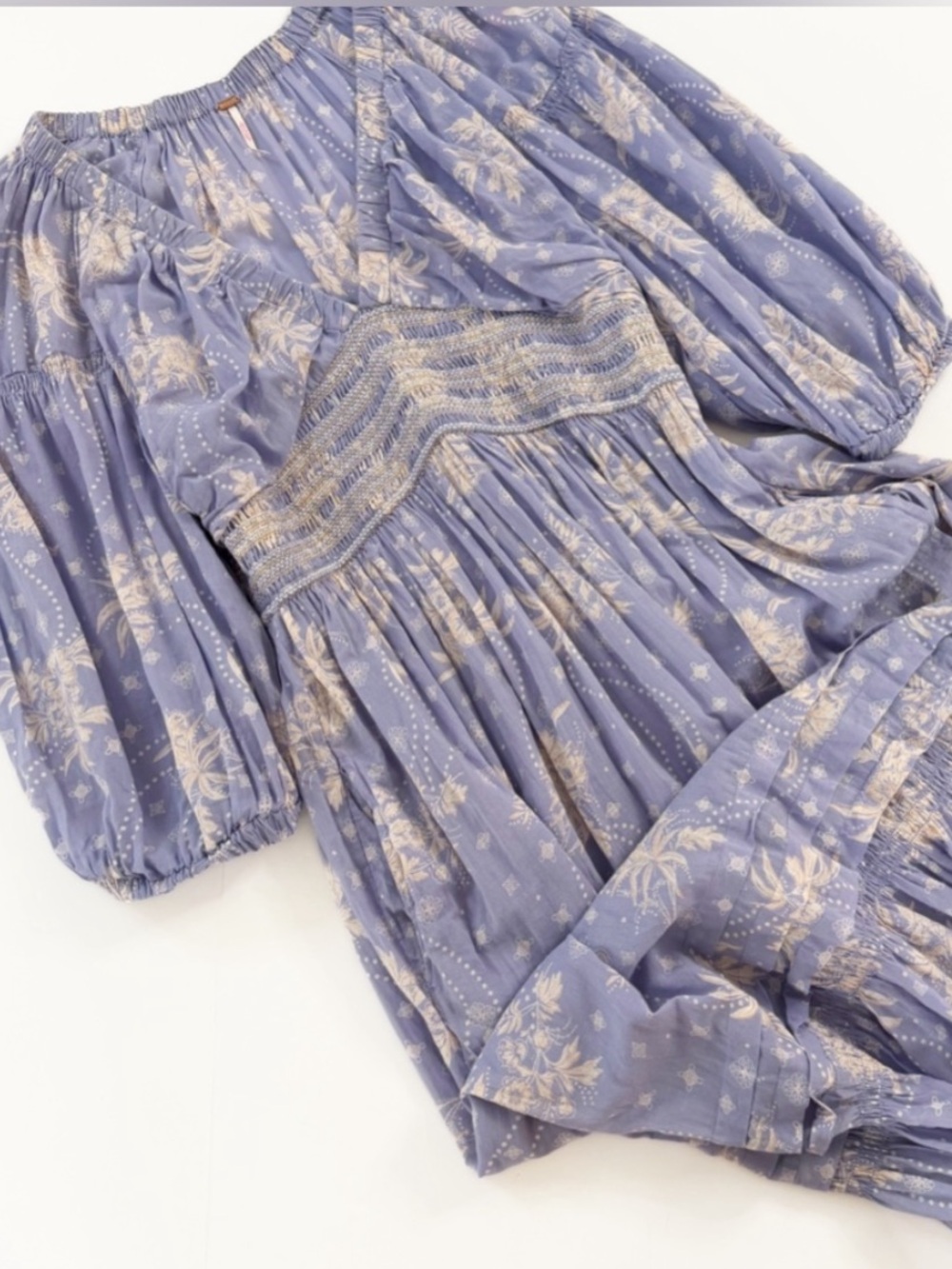 Free People Lavender Floral Wrap Maxi Dress - Picture 2 of 12
